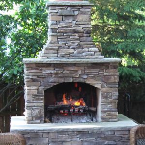 36" stone age contractor fireplace